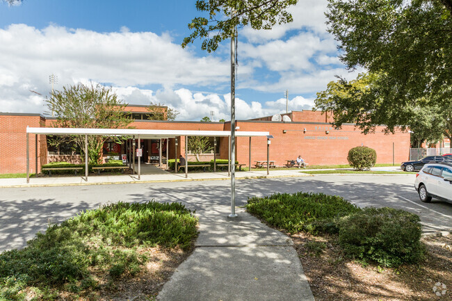 Baldwin Middle-Senior High School front entrance in Baldwin FL.