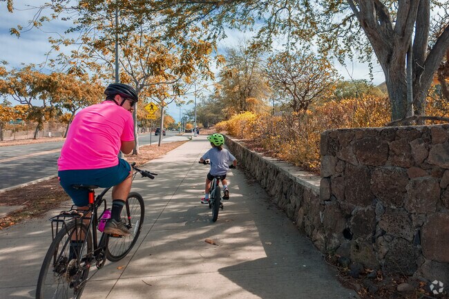 The Fort Ruger Path offers a safe and smooth path for biking and jogging.