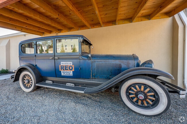 A vintage car - maybe from the early days of the auto auction - at REO Marketplace in Manheim.