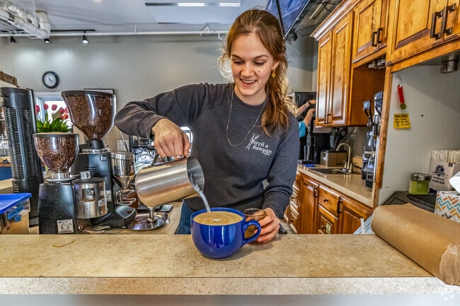 Birch and Banyon Coffee in Hartland has talented baristas and delicious coffee.