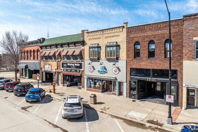 The historic buildings of downtown Storm Lake now house small businesses and restaurants.
