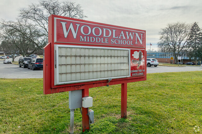 Welcome to Woodlawn Middle School in Lochearn, Maryland.
