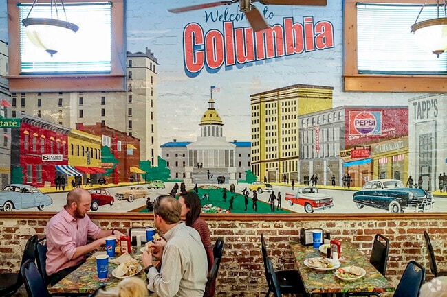 A table will not remain empty for very long during lunch at No Name Deli.