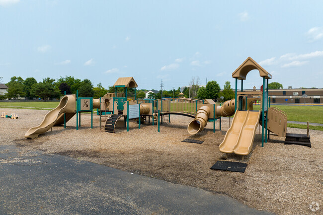 Norwich Elementary School has a wonderfully large playground.