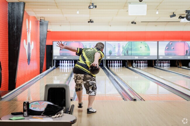 Practicing at Valley Lanes in Carbondale, PA.