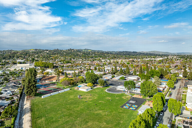 The sports fields at Leffingwell Elementary School in Whittier.