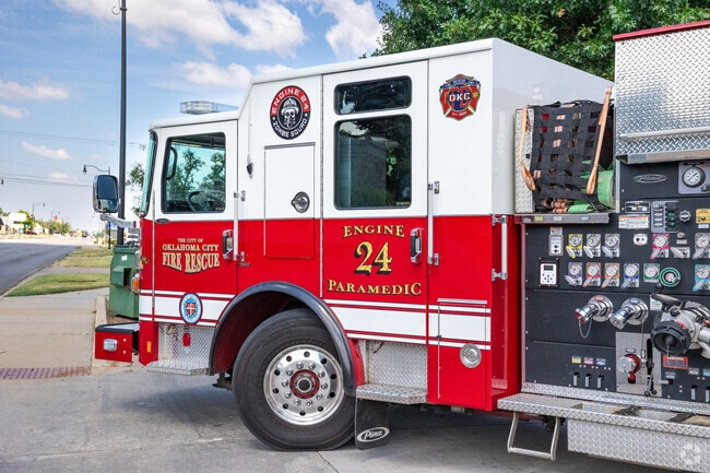On the south side of Denniston Park sits Fire Station No. 14.