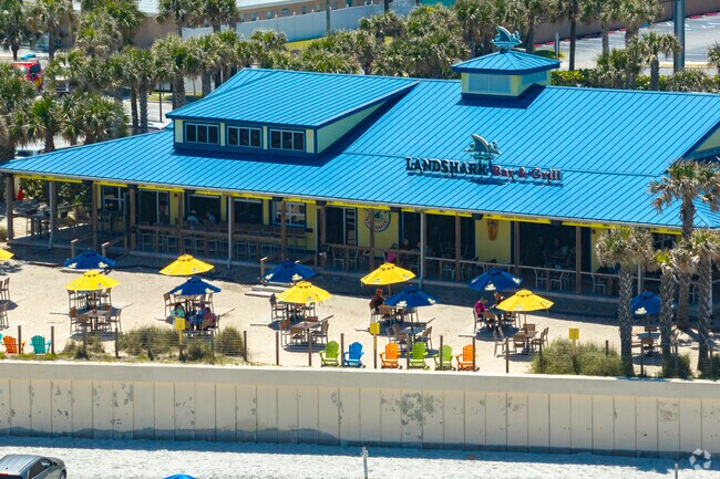 Landshark Bar and Grill fits the tropical vibe of Daytona Beach Shores.