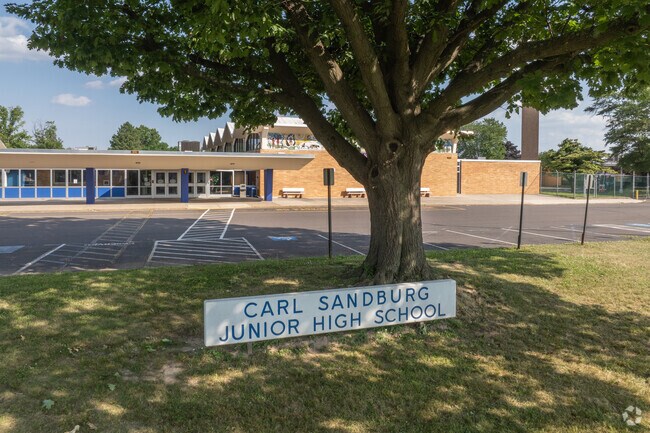 Sanburg Middle School received a B rating from Niche.