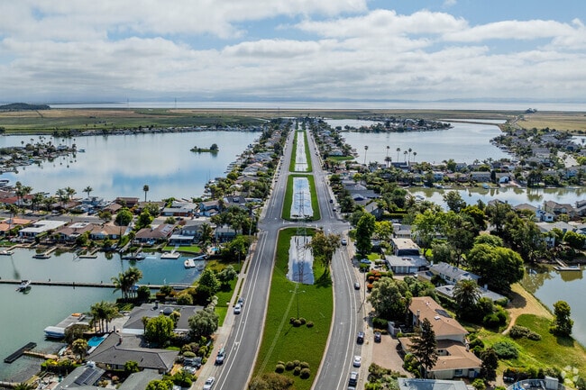 Bel Marin Keys has homes sprawling throughout the bay water.
