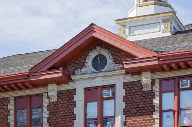 Some of the architectural details at Cliffside Park School #3 in Cliffside Park, NJ.
