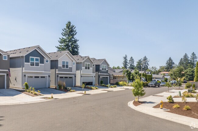 Clean sidewalks line the streets of the Burton Ridge neighborhood.