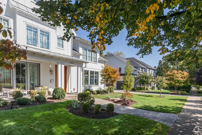 Most homes in Chevy Chase Terrace have stone pathways and luscious lawns.