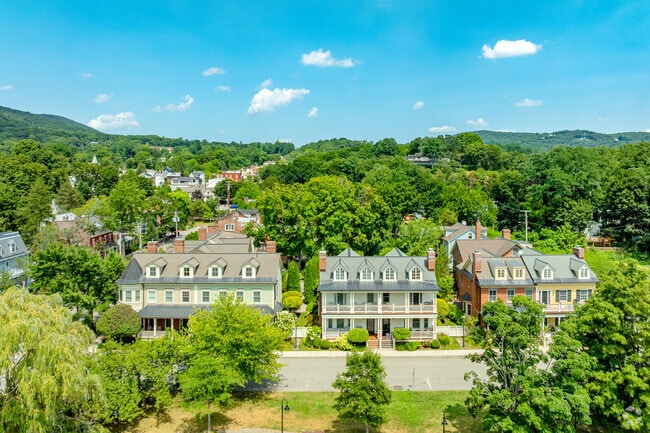 Architectural styles from multiple eras line quiet streets in Philipstown.