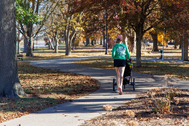Residents can be found enjoying the path along the Bethalto Arboretum.