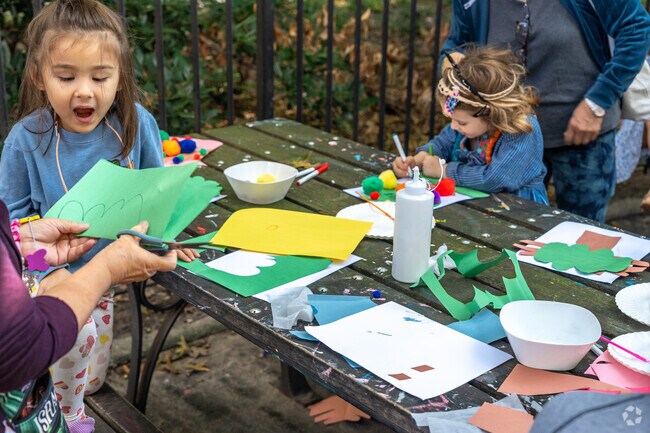 Kids will be engaged while at Art in the Park in Greenwich Village.