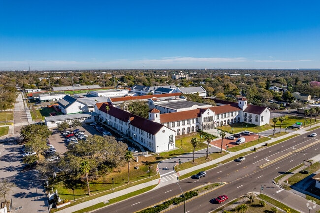 St. Petersburg High School sits on 7 acres of land.