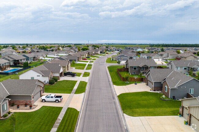 Goddard is filled with new neighborhoods and residential homes.
