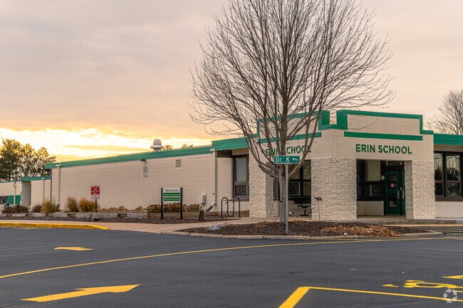 Erin School serves kindergarten through eighth grade and earns an A-minus rating.