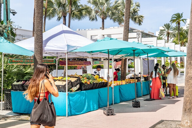 Explore the fresh groceries at Lincoln Road Farmers Market.