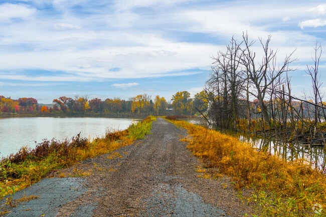 Residents can find local trail walks across lakes in Warren, WI.