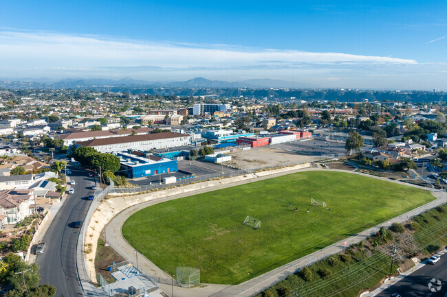 A view of the playing fields at Montgomery Middle School in Linda Vista.