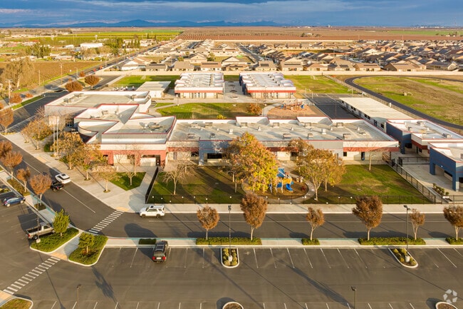 Looking East from the campus of Liberty Elementary School toward the Sierra Nevada mountains.