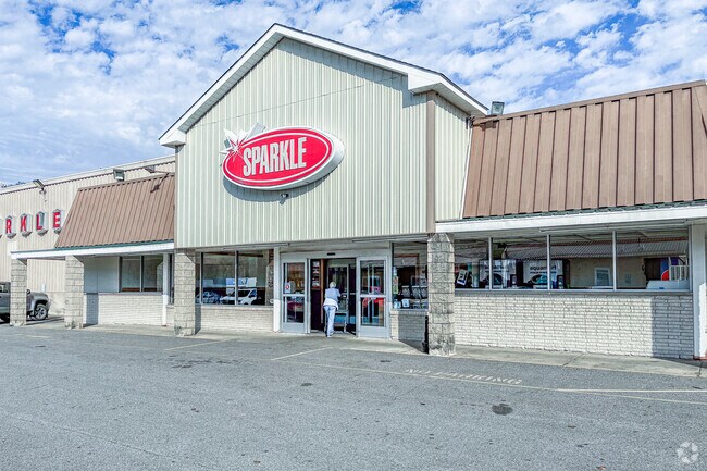 Residents get their groceries at Sparkle in Cortland.