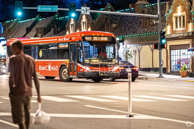 Noble and Gregory Ridge offers easy access to RideKC buses and Highway 71.