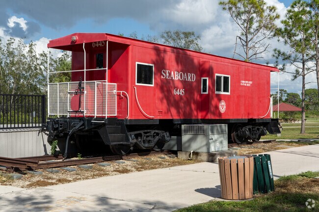 Historic Venice Train Depot is on display in East Gate.