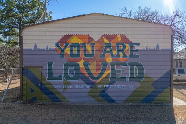 This mural is found near one of the churches in Crescent.