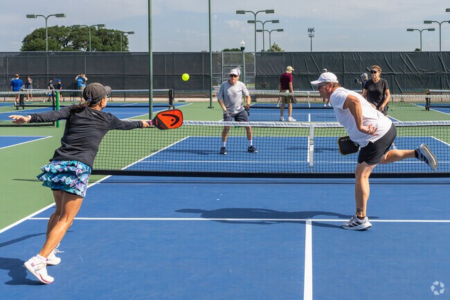 Pickleball is a very popular sport on the courts of Boerne City Park.