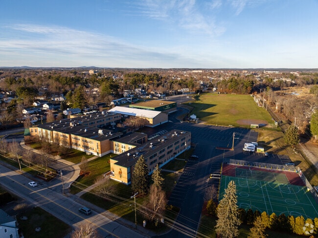 Bishop Guertin High School in Nashua, NH serves grades 9-12.