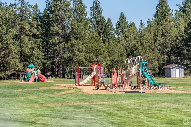 Sisters Elementary School has lots of play structures for students to enjoy in Sisters.