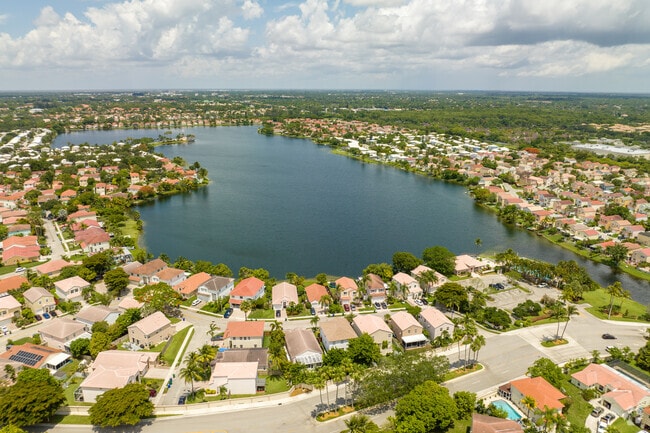 Coral Bay Lake borders residential communities.