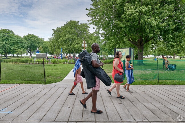 Ontario Beach Park is a popular destination for family summer outings.
