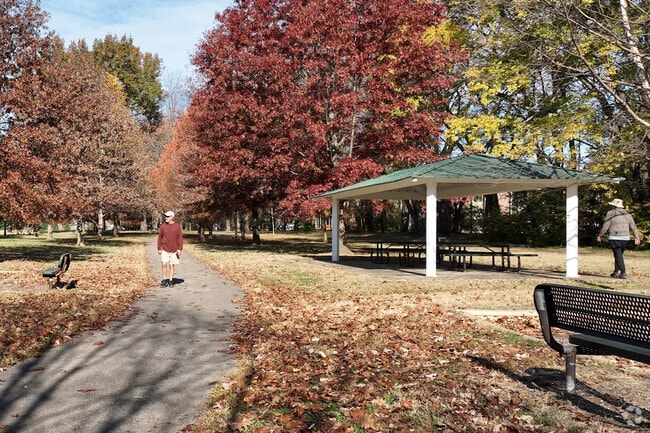 Robison park is a short drive away from the Crossgate neighborhood.