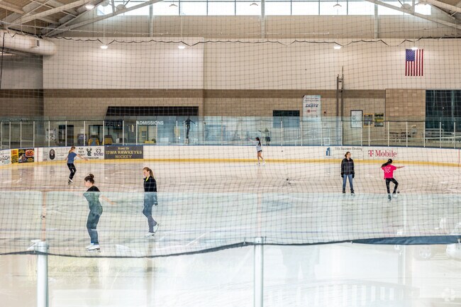 The ice rink at Coral Ridge Mall is open year round for open skating, hockey, and other events.