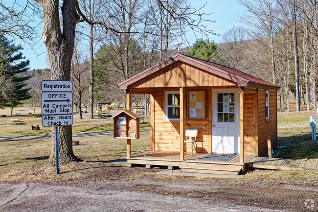 Kanakadea Park near Hornell offers hiking trails, baseball fields, basketball courts, rental cabins and campsites.