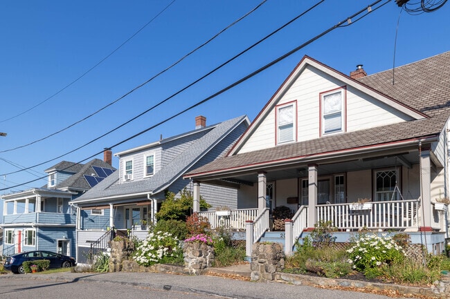 Cross-gabled homes are a common architectural feature in Nahant.
