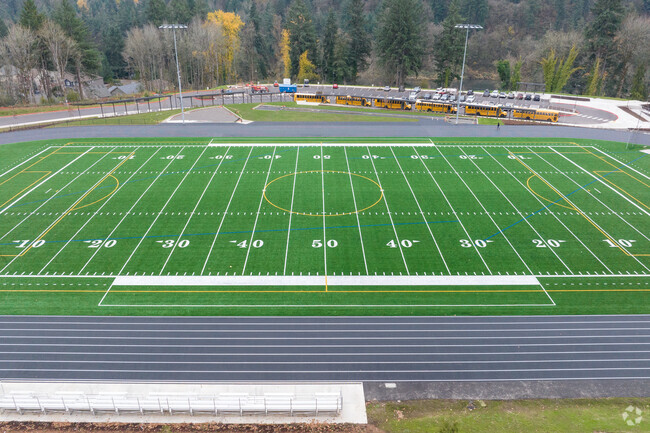Kids stay active on the football field at Athey Creek Middle School on Brandon Pl in West Linn.