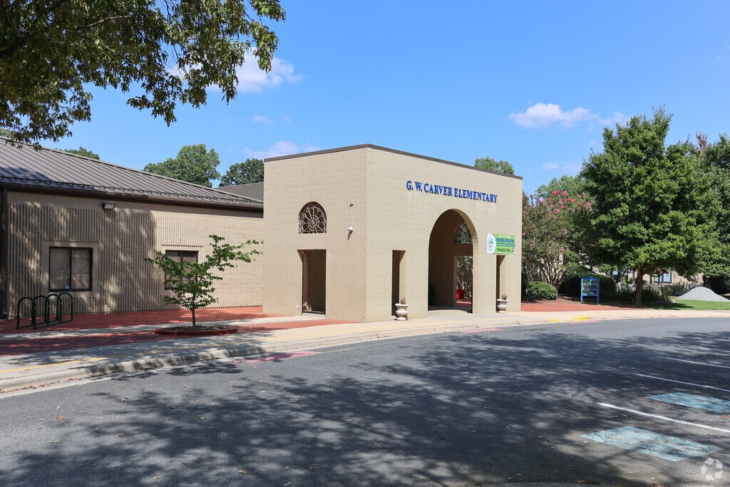 The entrance to G.W. Carver Elementary in Kannapolis