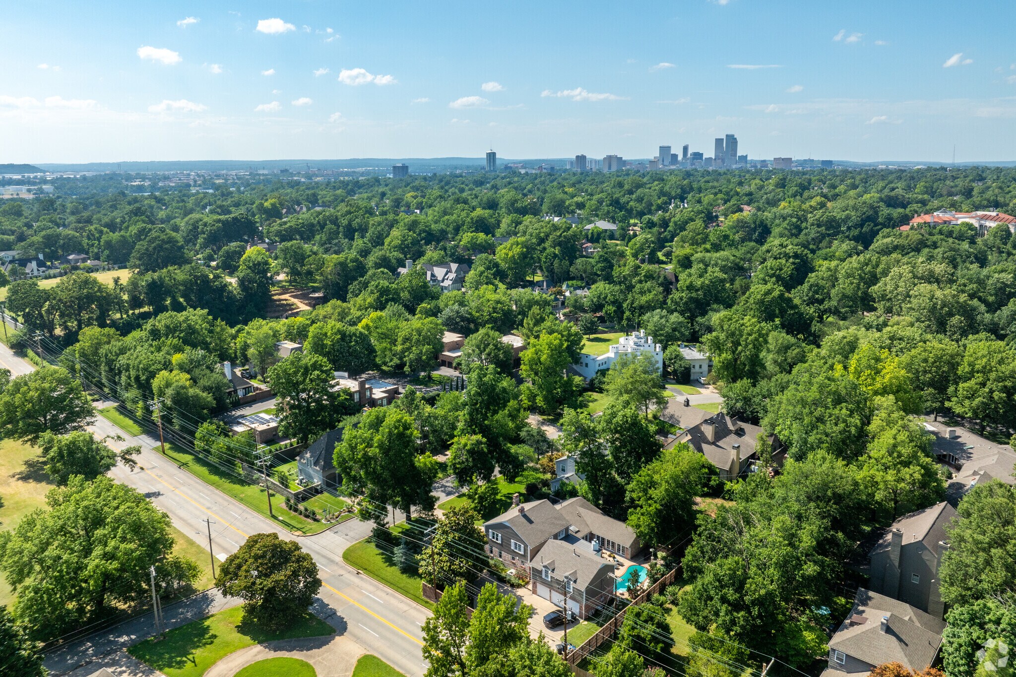 The Garden District sits just North of 21st St in Tulsa.