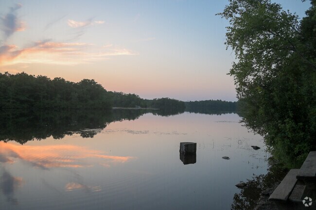 Montello residents enjoy beautiful views of Cleveland Pond at Ames Nowell State Park.