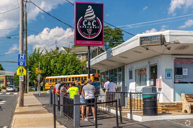 C&C Creamery in Wissahickon a neighborhood favourite to grab a cone and watch the sunset.