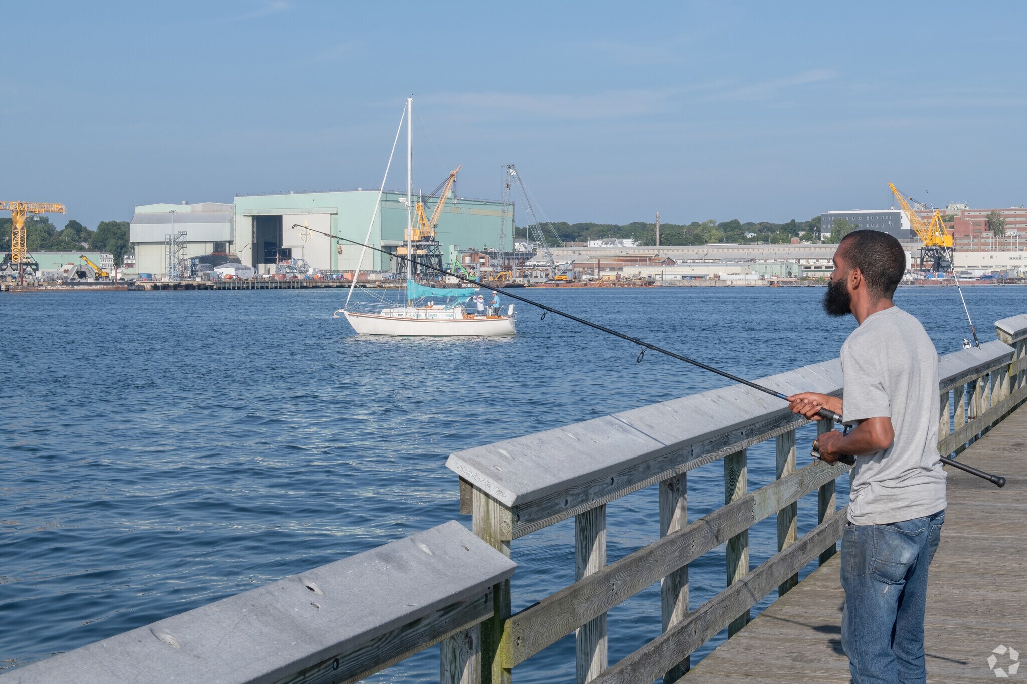 Fishing is a splendid sport at Fort Trumbull State Park Pier next to the Willetts neighborhood.