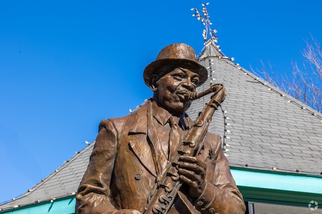 Sculptures in St Joseph may remind visitors of the impact Jazz and Blues has had on the city.