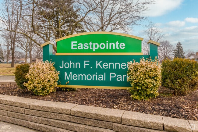Eastpointe’s John F. Kennedy Memorial Park offers 20+ acres of trails, ball fields, and picnic areas for year-round recreation.