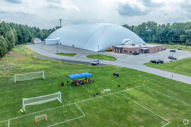 The Adirondack Sports Complex features a climate-controlled dome where athletes can play soccer.