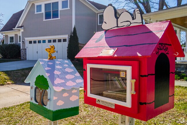 Wyngate residents promote book exchanges with little free libraries throughout town.